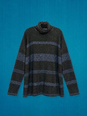 Concrete Mix Vintage Pullover/Turtleneck Men's Sweater Heather Gray - M/L